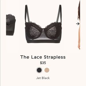 LIVELY Strapless lace bra